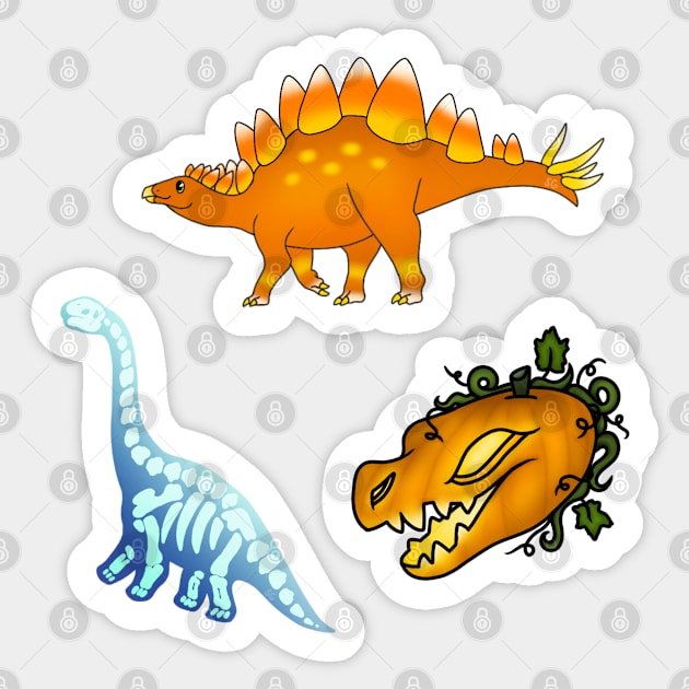 Spookysaurs 1 Pack Sticker by saradrawspaleo